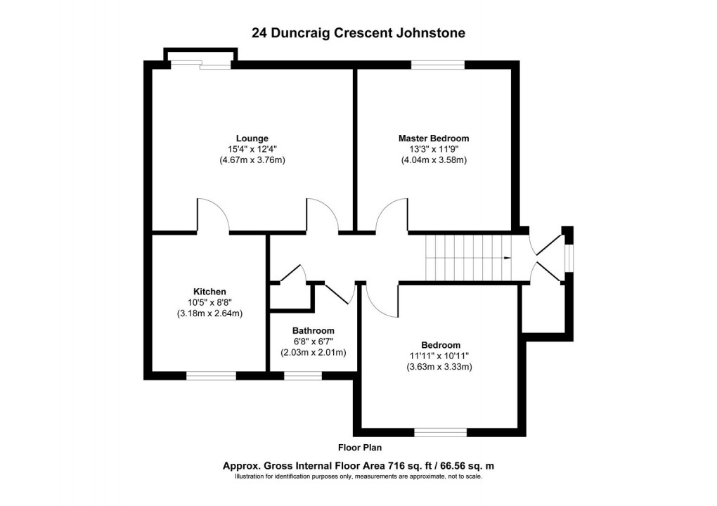 Floorplan for Duncraig Crescent, Johnstone